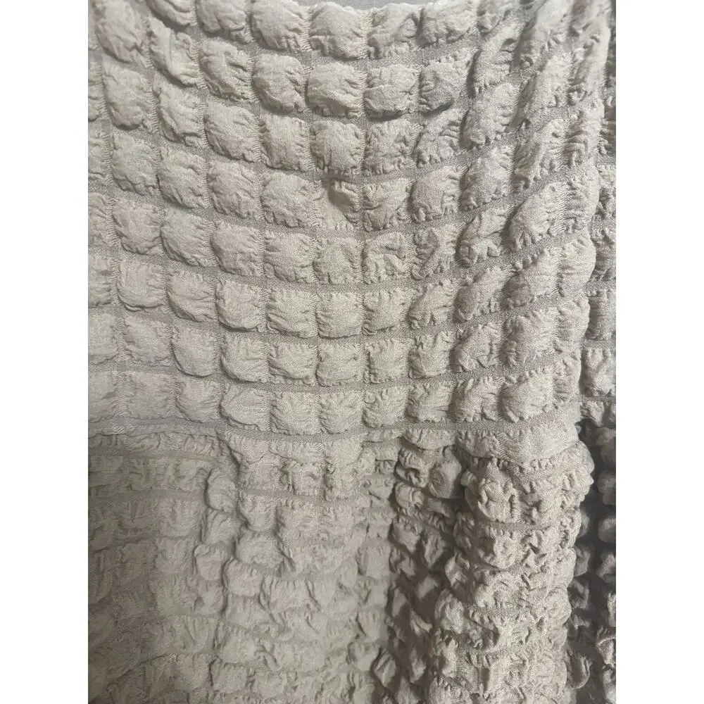 Simply Southern NWT Bubble Ruffle Mini Dress Size Large Brown Flowy Boho - Picture 6 of 11